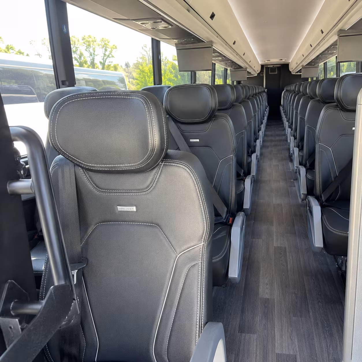 anaheim charter bus rental interior