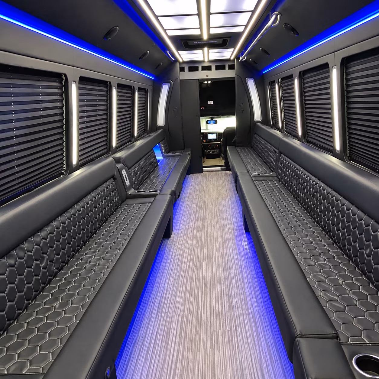 cypress party bus rental interior