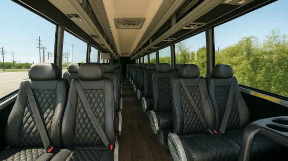 Interior of Charter Bus Company Garden Grove's 15 Passenger Minibus in Garden Grove