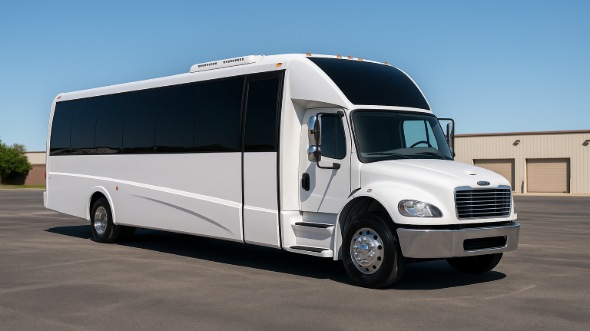 Exterior of Charter Bus Company Garden Grove's 20 Passenger Mini bus in Garden Grove