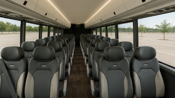 Interior of Charter Bus Company Garden Grove's 25 Passenger Mini bus in Garden Grove