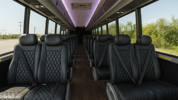 Interior of Charter Bus Company Garden Grove's 35 Passenger Minibus in Garden Grove