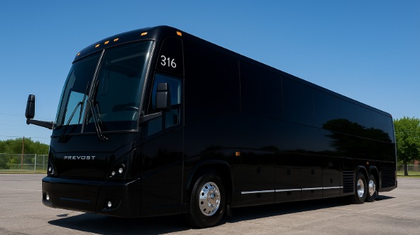 Exterior of Charter Bus Company Garden Grove's 50 Passenger Charter Bus in Garden Grove