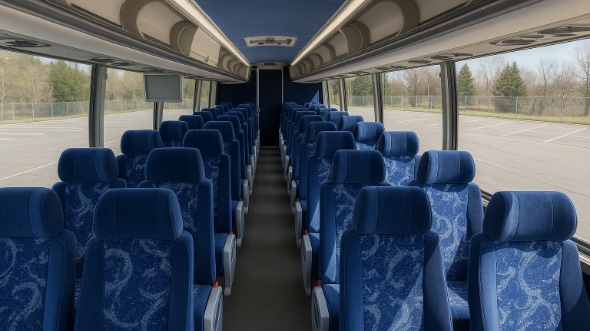 Interior of Charter Bus Company Garden Grove's 50 Passenger Charter Bus in Garden Grove