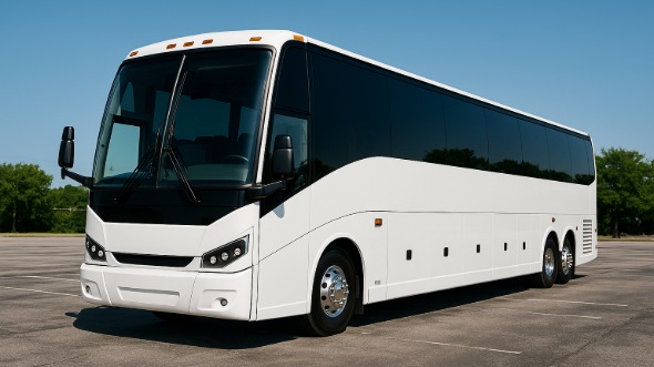 Exterior of Charter Bus Company Garden Grove's 56 Passenger Charter Bus in Garden Grove