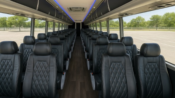 cypress 50 passenger charter bus inside