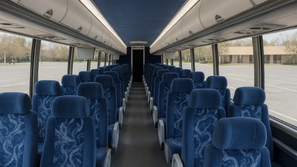 cypress 55 passenger charter bus inside