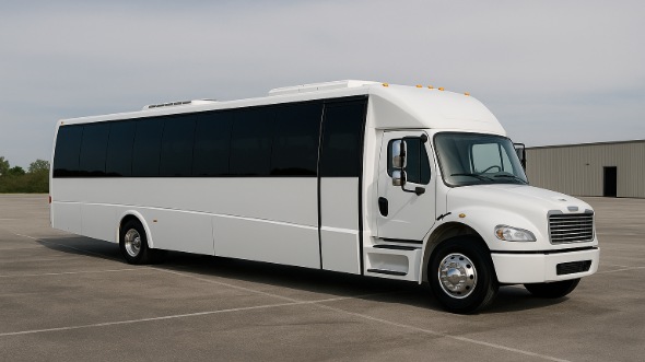 Exterior of Charter Bus Company Garden Grove's Party Bus in Garden Grove